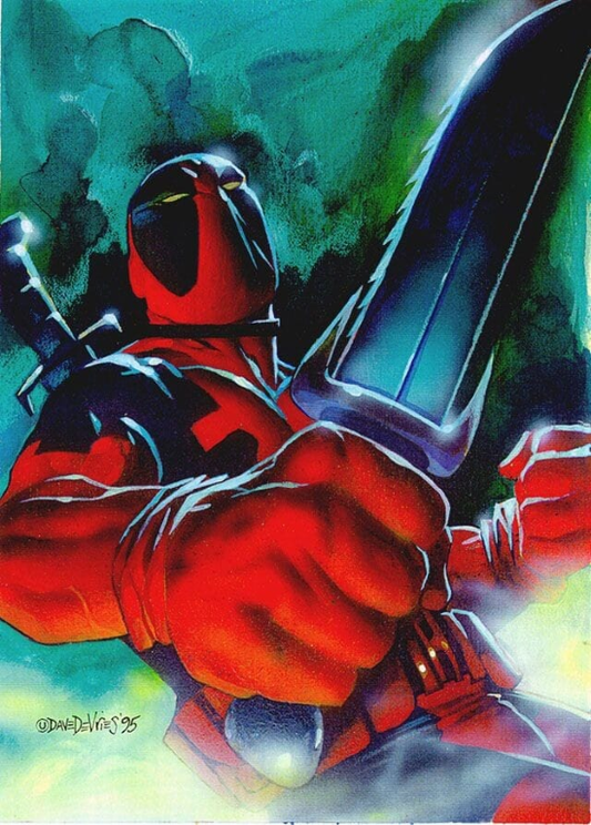 Deadpool Sword Art 93 Print Poster