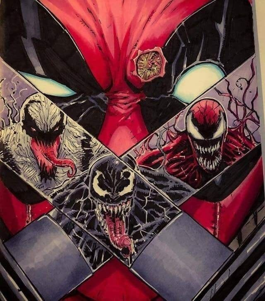 Deadpool Venom Carnage Xmen 982 Print Poster