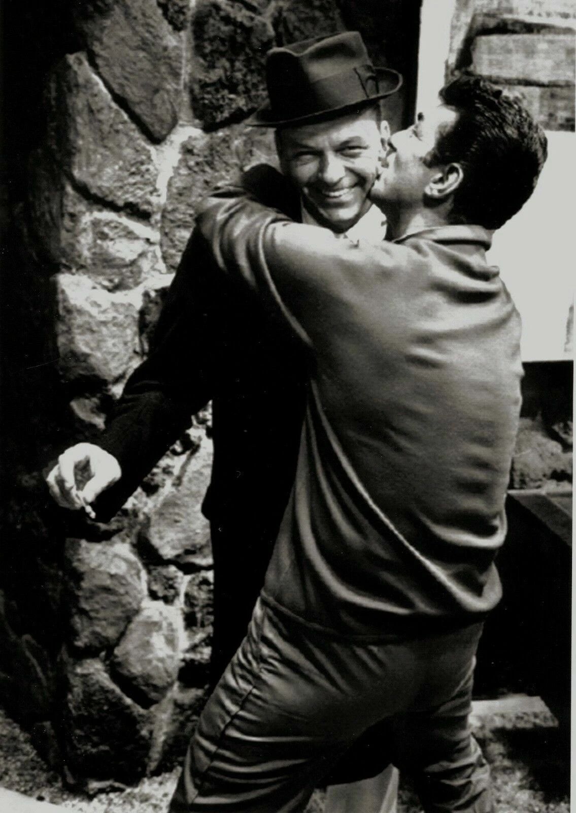 Dean Martin Frank Sinatra Cheek Kiss Rat Pack Publicity Picture Magnet