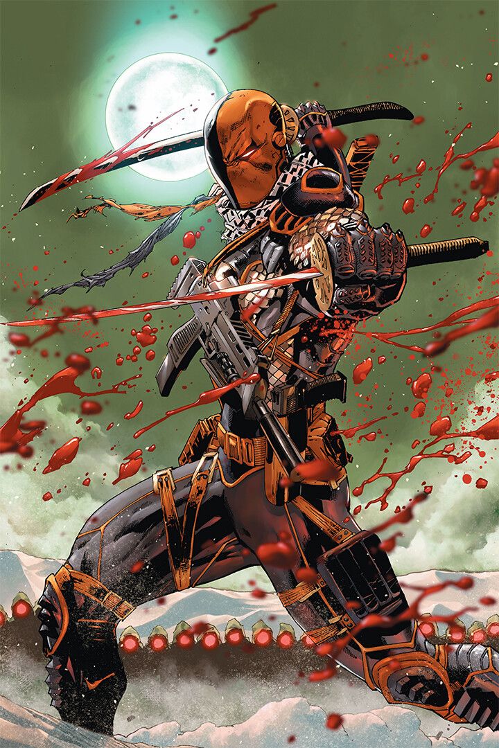 Deathstroke Bloody Katanas In The Moonlight Decor Wall Art Jigsaw Puzzle