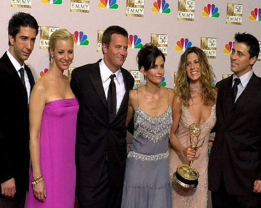 Deceased Actor Mathew Perry With Friends Classic Publicity Picture Keychain