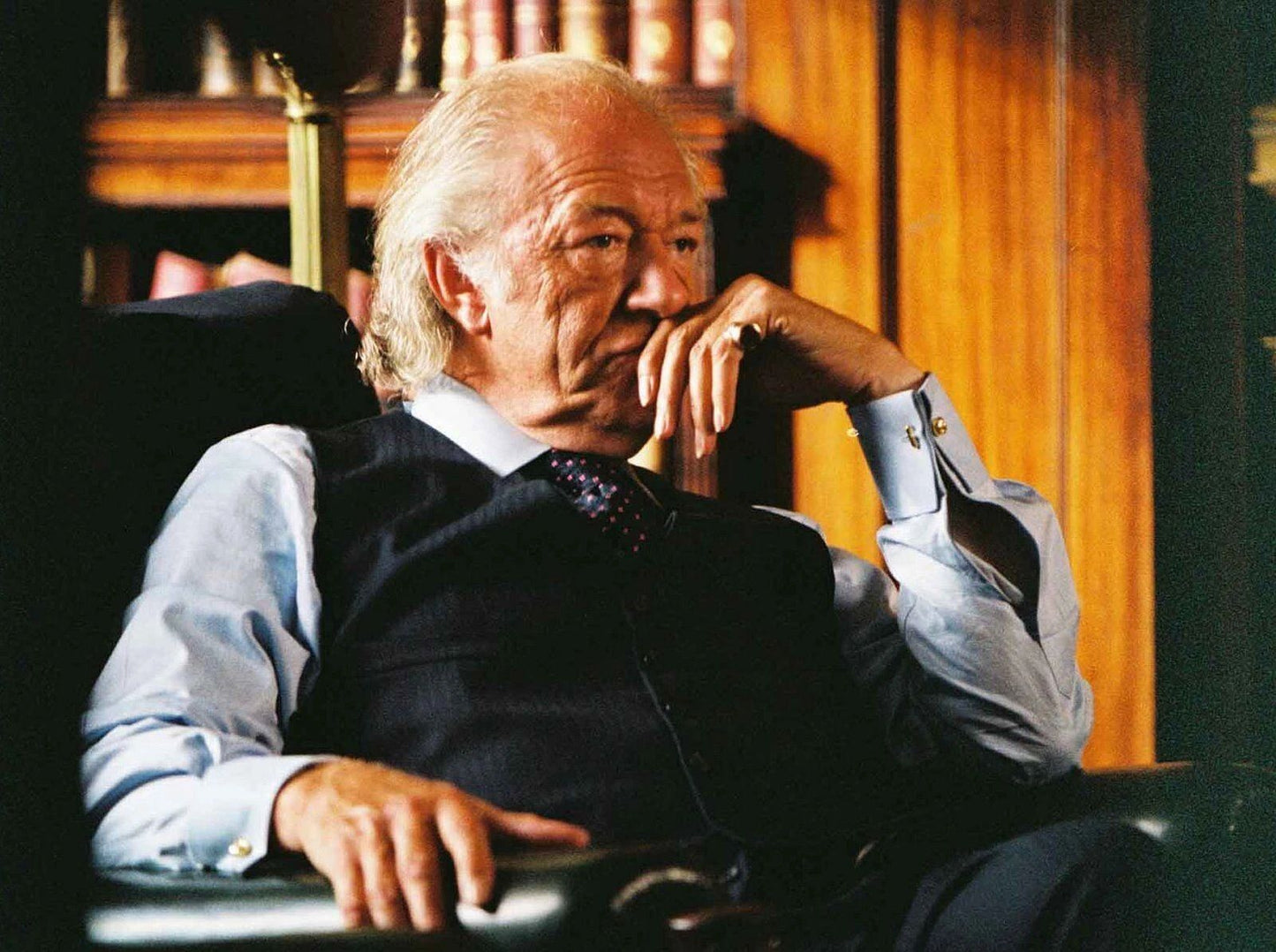 Deceased British Actor Michael Gambon Picture Keychain Keychain Print