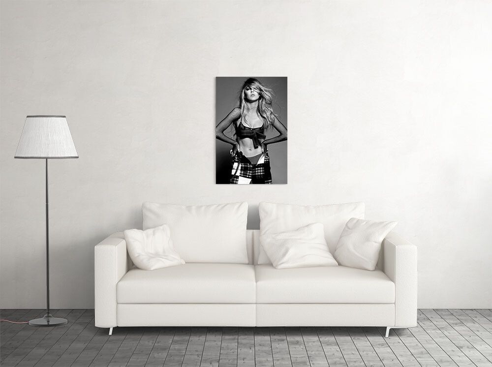 Delilah Belle Hamlin Phenomenon Black White Posing Wall Decor Jigsaw Puzzle