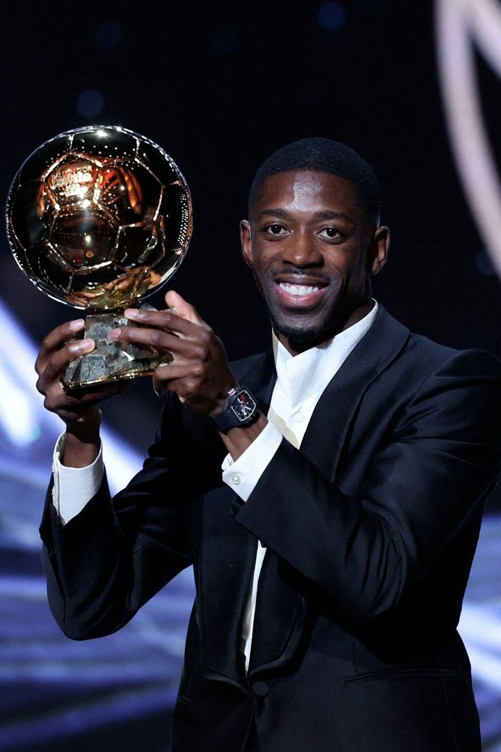 Dembele Awardwinning Soccer Star With Golden Trophy Sport Fans Jigsaw Puzzle