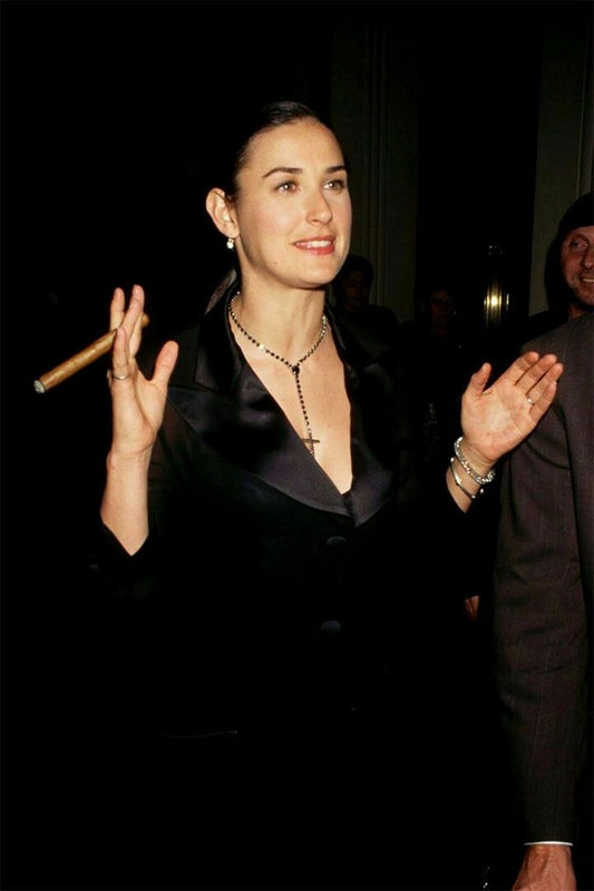 Demi Moore Posed Actress Painting Print Jigsaw Puzzle