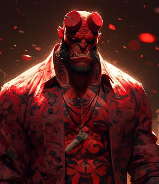 Demon Hero Portrait Print Poster