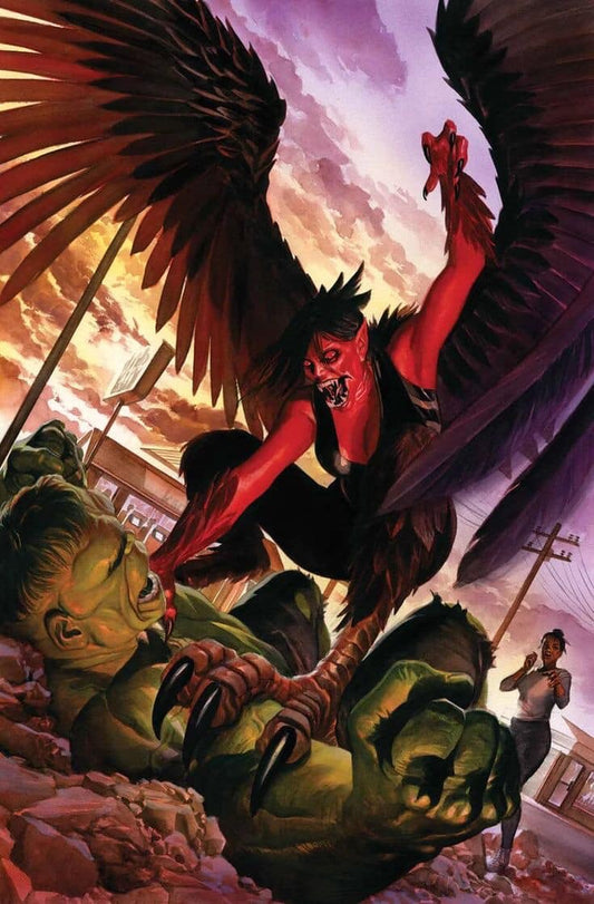 Demonic Battle Hulk Women Urban Scene Print Poster