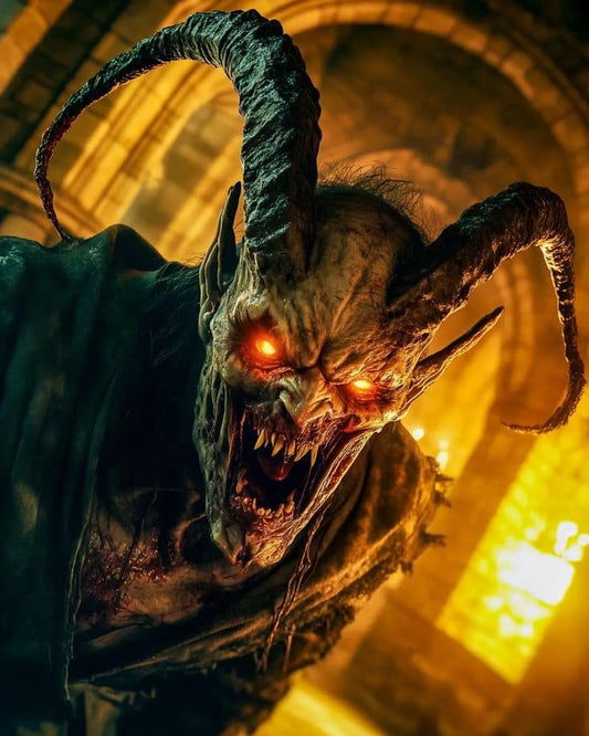 Demonic Figure Menacing Portrait Print Poster