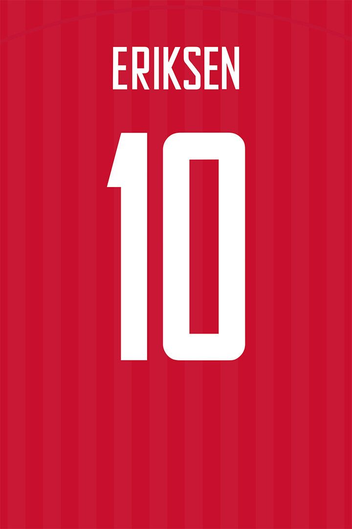 Denmark #10 Christian Eriksen World Soccer Championship Jigsaw Puzzle