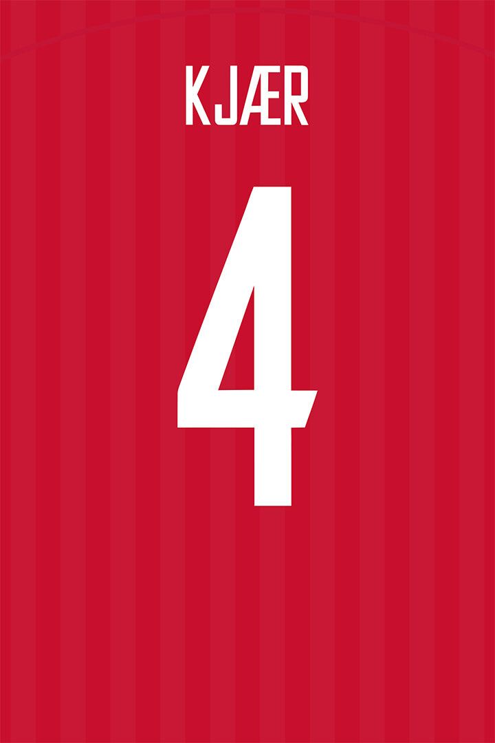 Denmark #4 Simon Kjaer World Soccer Championship Wall Art Decor Jigsaw Puzzle
