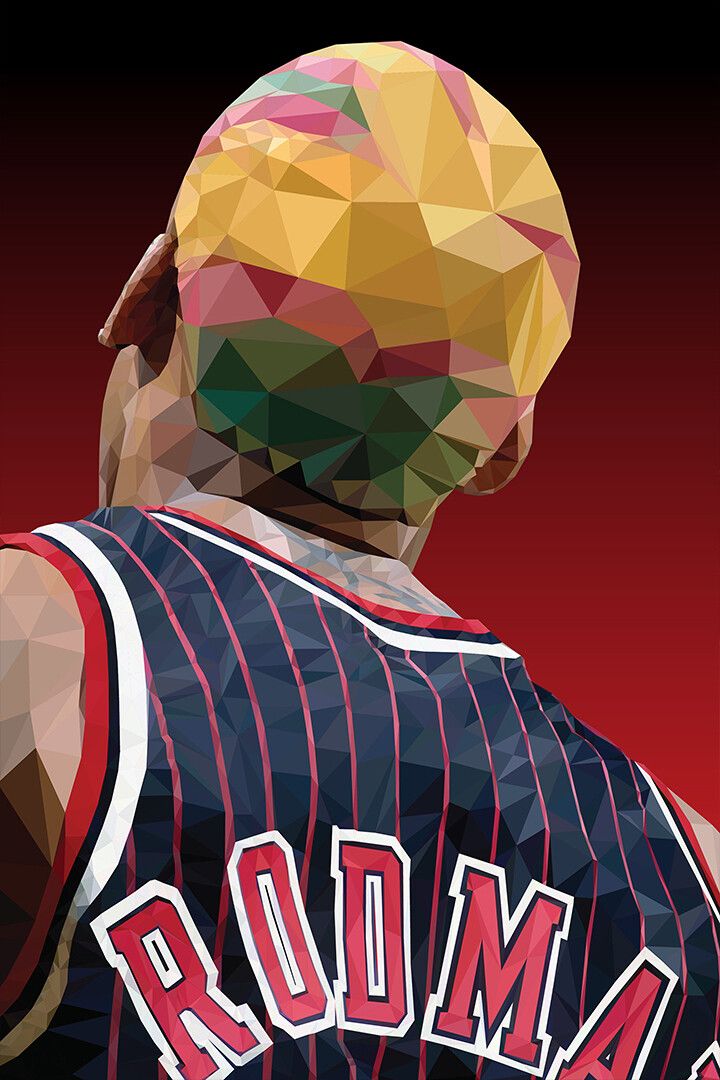 Dennis Rodman Chicago Top Rebound Star Keychain