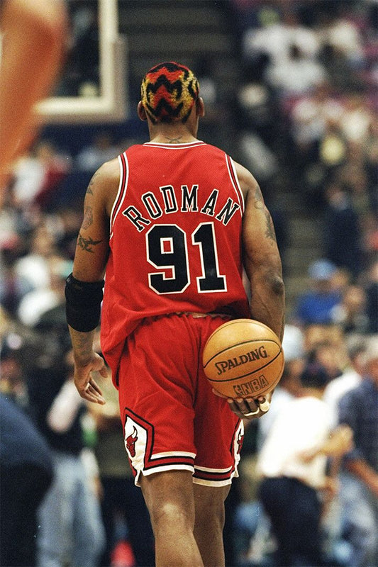 Dennis Rodman Rebound Chicago Decor Wall Art Jigsaw Puzzle