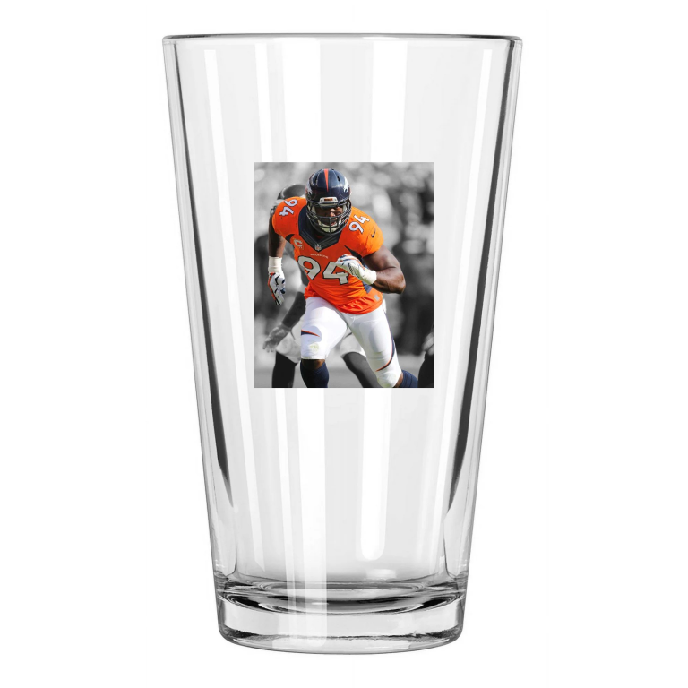 Denver Broncos Demarcus Ware Photo Spotlight Football Pint Beer Drinking Glass