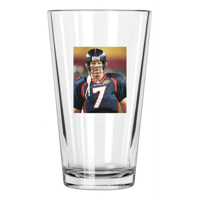 Denver Broncos John Elway Photo Super Bowl Xxxii Pint Beer Drinking Glass