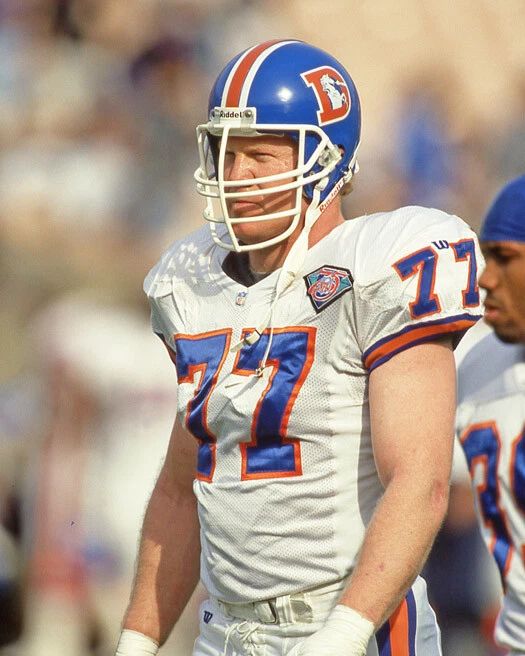 Denver Broncos Karl Mecklenburg Glossy Keychain 1994 Football Keychain