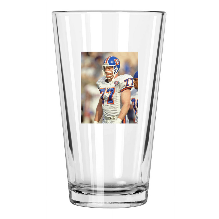 Denver Broncos Karl Mecklenburg Photo 1994 Football Pint Beer Drinking Glass