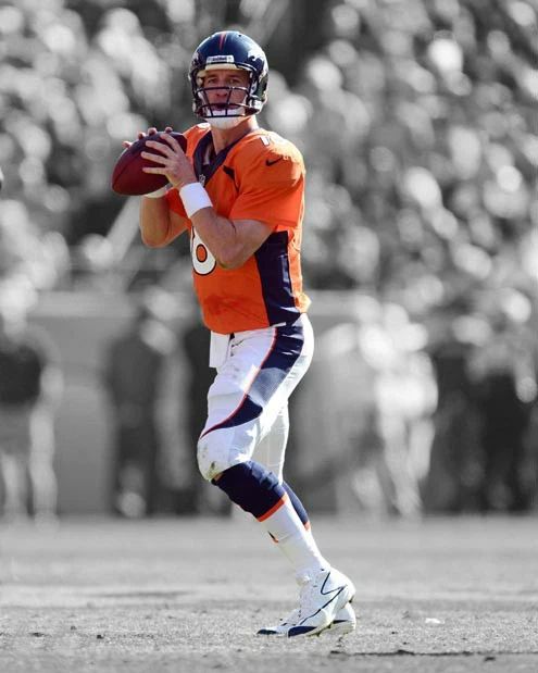 Denver Broncos Peyton Manning Glossy Photo Football Print Spotlight Poster