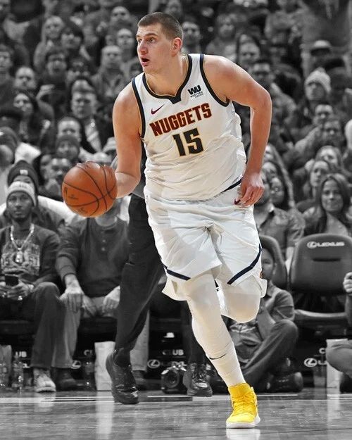 Denver Nuggets Nikola Jokic Glossy Magnet Basketball Spotlight Print