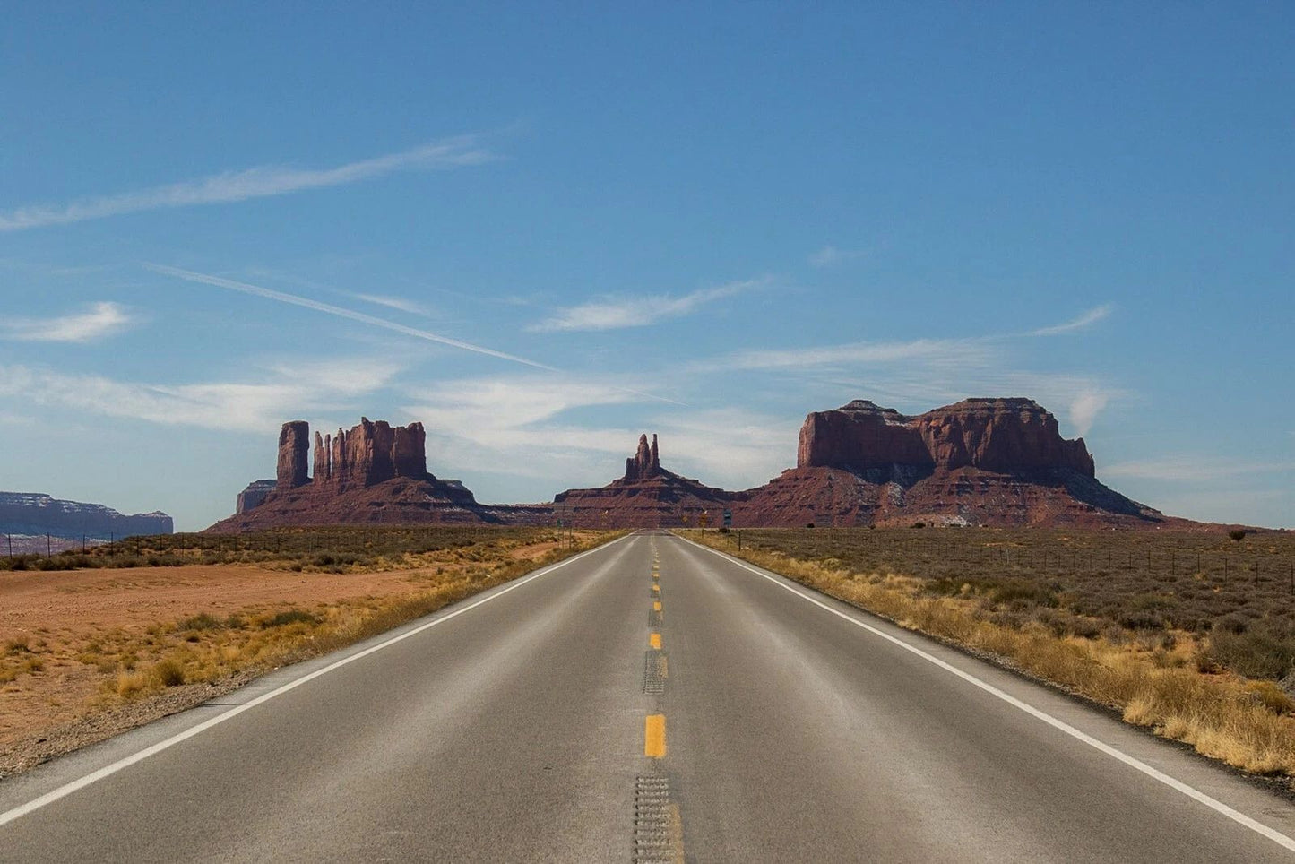 Desert Road Through Monument Valley Utah Landscape Photo Picture Poster Print