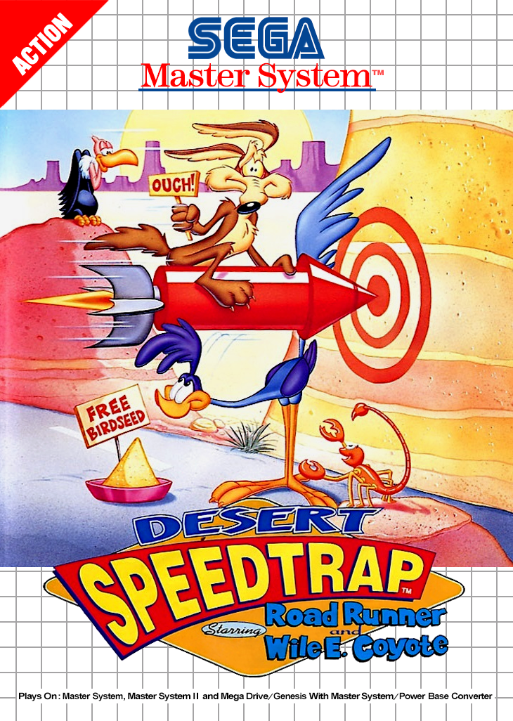 Desert Speedtrap Starring Road Runner And Wile E. Coyote Sega Master System Print Poster