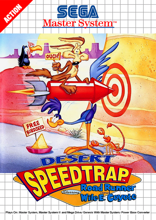 Desert Speedtrap Starring Road Runner And Wile E. Coyote Sega Master System Print Poster