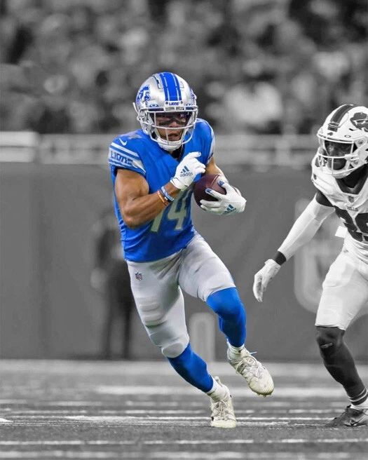 Detroit Lions Amon Ra St Brown Glossy Magnet Spotlight Football Magnet