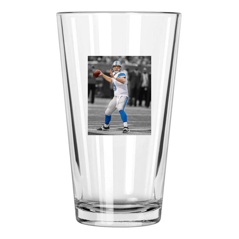 Detroit Lions Matthew Stafford Photo Spotlight Football Pint Beer Drinking Glass