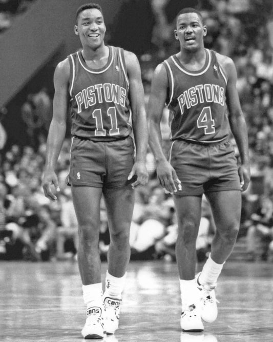 Detroit Pistons Isiah Thomas And Joe Dumars Glossy Photo Basketball Print
