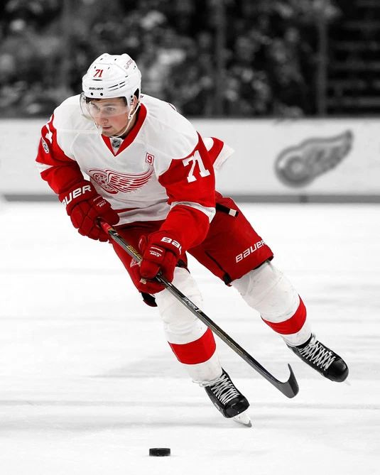 Detroit Red Wings Dylan Larkin Keychain Spotlight Print Glossy Keychain