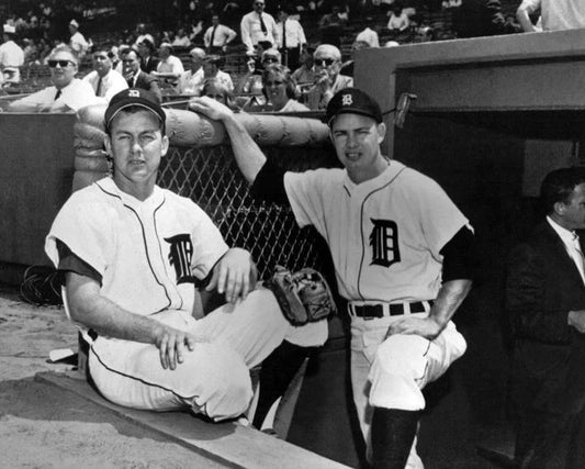 Detroit Tigers Al Kaline And Norm Cash Glossy Photo Baseball Print Poster