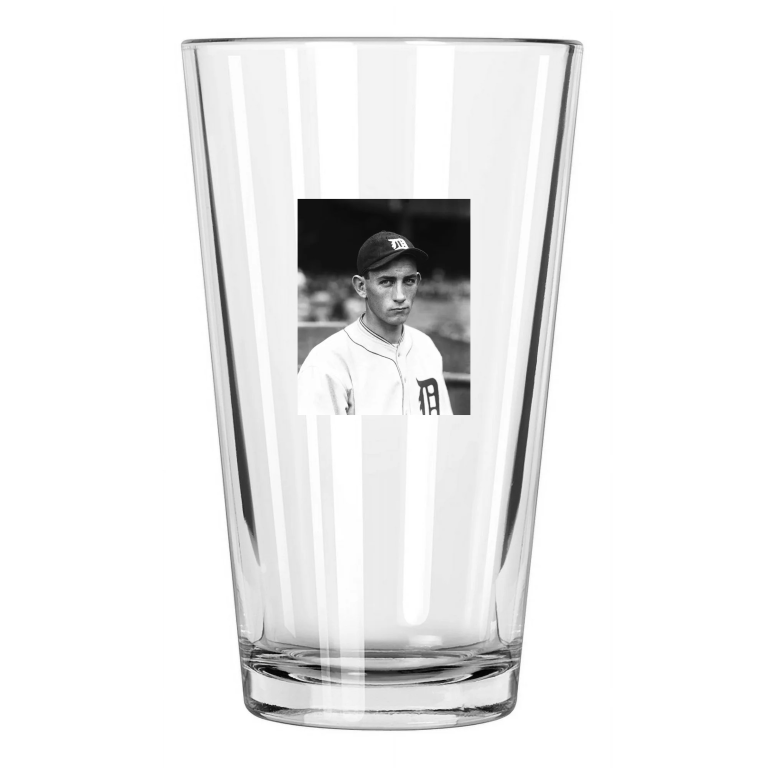 Detroit Tigers Charlie Gehringer Photo Vintage Baseball Pint Beer Drinking Glass