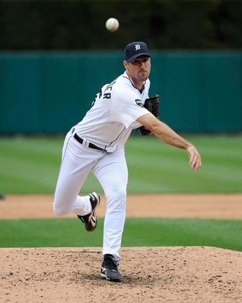Detroit Tigers Justin Verlander Glossy Keychain Baseball Print Pitching Keychain
