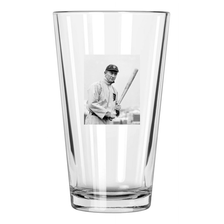 Detroit Tigers Ty Cobb Major League Baseball Hof 36 2 Pint Beer Drinking Glass