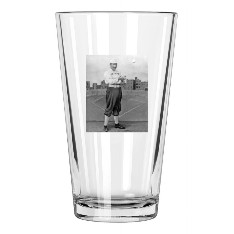 Detroit Wolverines Dan Brouthers Photo Vintage Hof 45 2 Pint Beer Drinking Glass