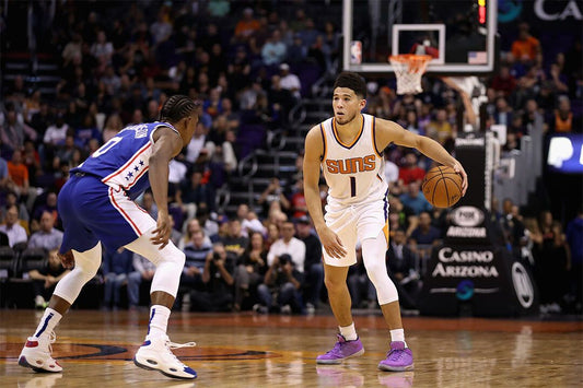 Devin Booker American Athlete Phoenix Suns Basketball Team Jigsaw Puzzle