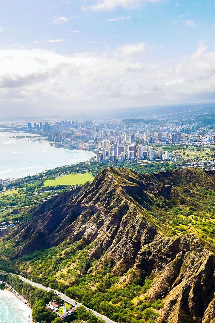 Diamond Head Volcano Nature Landscape Print Wall Home Decor Jigsaw Puzzle