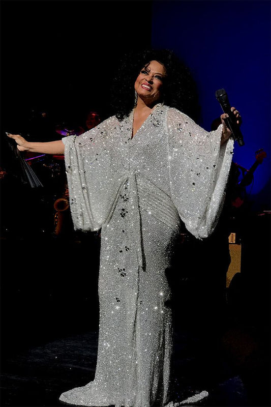 Diana Ross In Concert Singer Print Canvas Jigsaw Puzzle