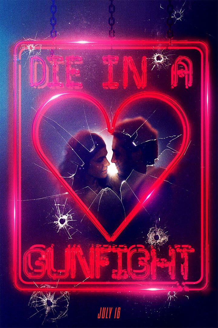 Die In A Gunfight Movie Print Painting Jigsaw Puzzle