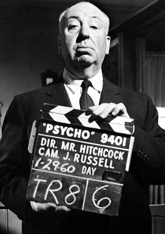 Director Alfred Hitchcock W Clapperboard Psycho Movie Picture Photo