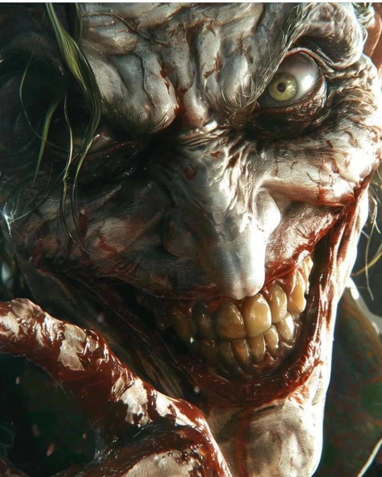 Distorted Monster Closeup Print Poster