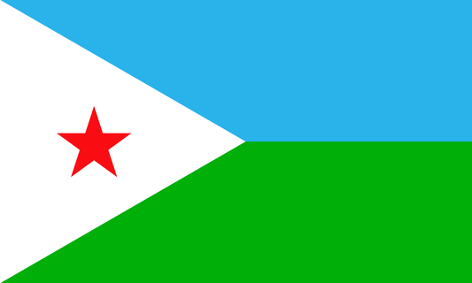 Djibouti Flag Print Poster
