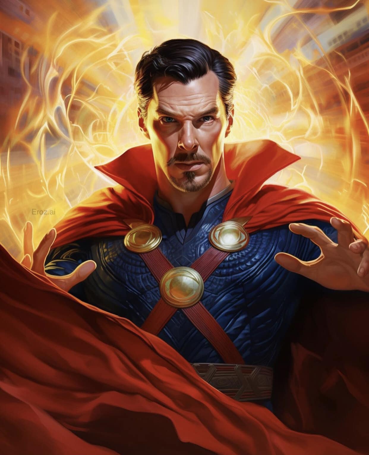 Doctor Strange Portrait Magic Energy Print Poster