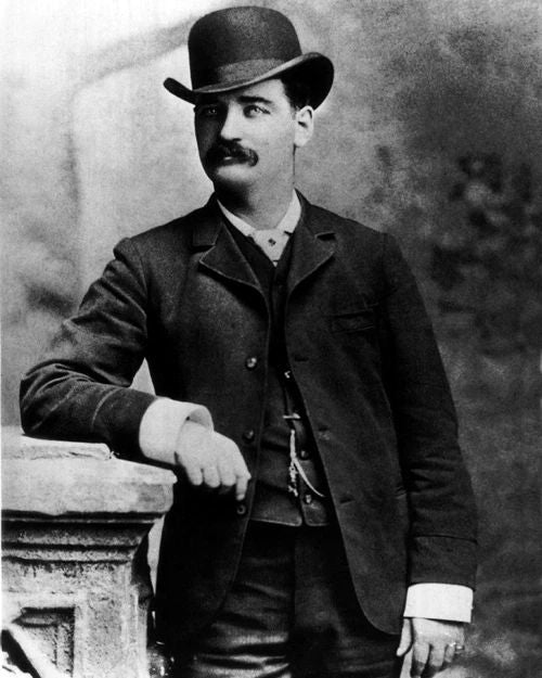 Dodge City Deputy Gunman Bat Masterson Glossy Keychain Old West Portrait