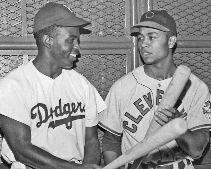Dodgers Jackie Robinson And Indians Larry Doby Glossy Magnet Magnet 1