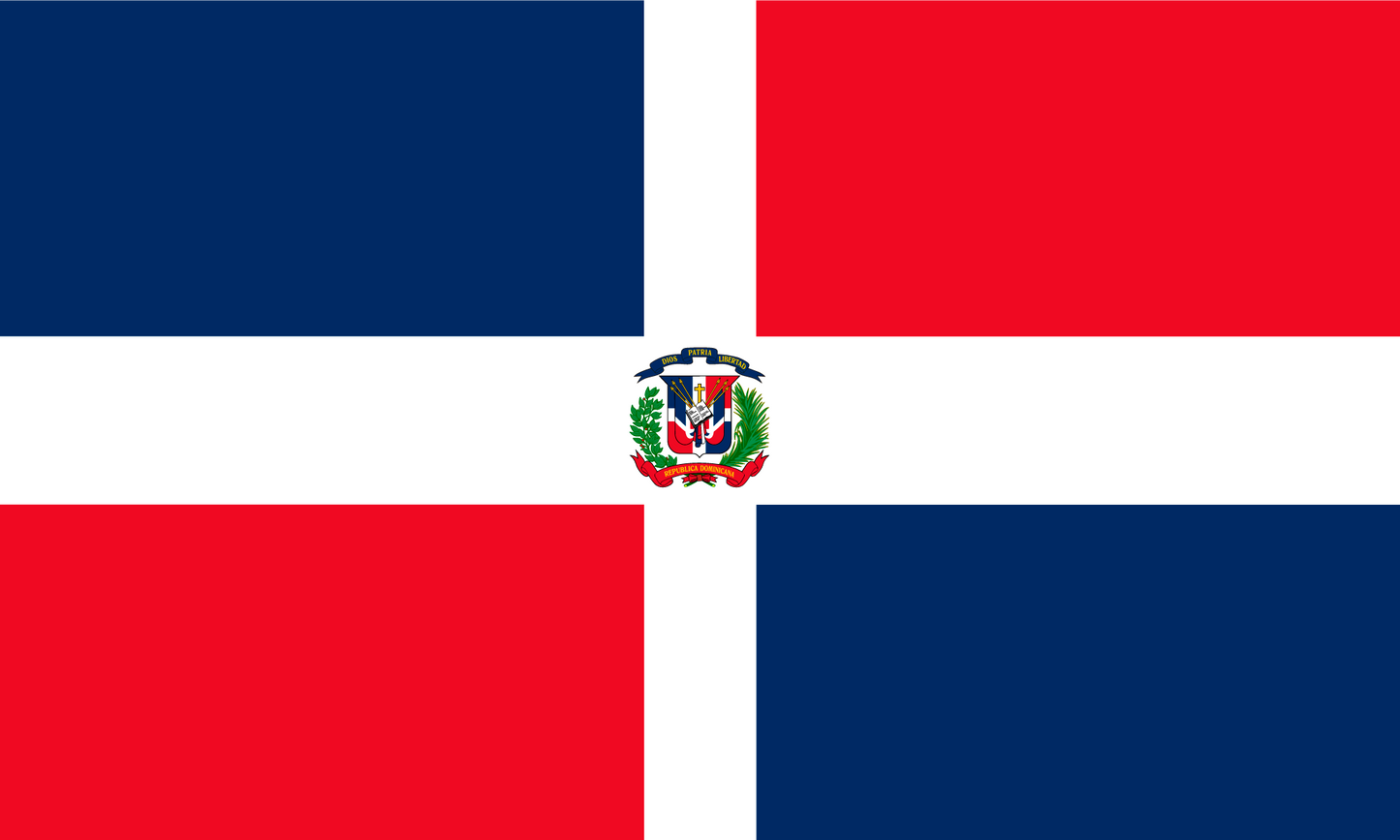 Dominican Republic Flag Print Poster