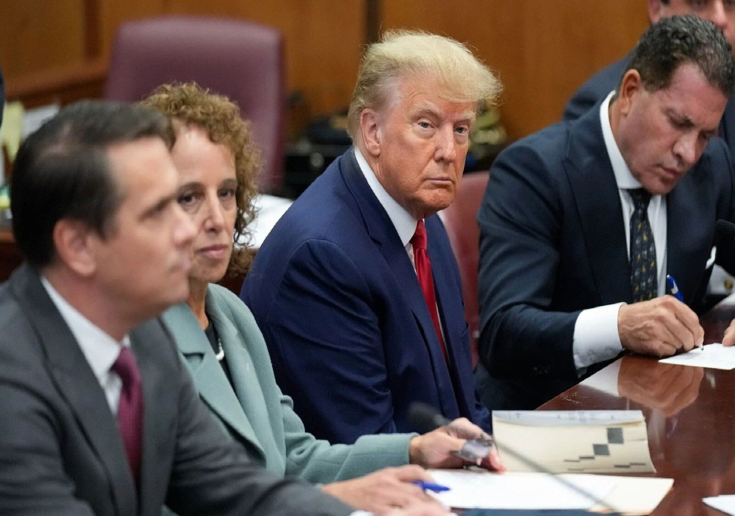 Donald Trump In Court After Being Arrested On April 4Th 2023 Keychain Picture Print
