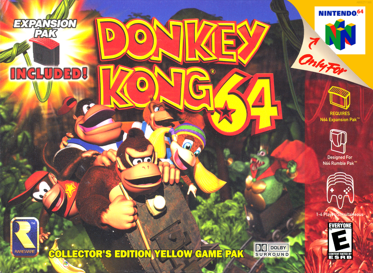 Donkey Kong 64 N64 Print Poster