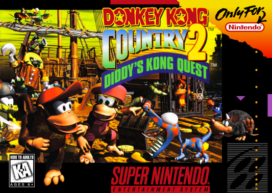 Donkey Kong Country 2 Diddy S Kong Quest (Usa) Snes Print Poster