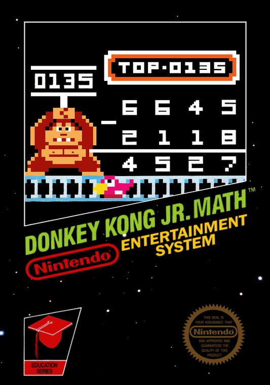Donkey Kong Jr. Math (Usa) Nes Print Poster