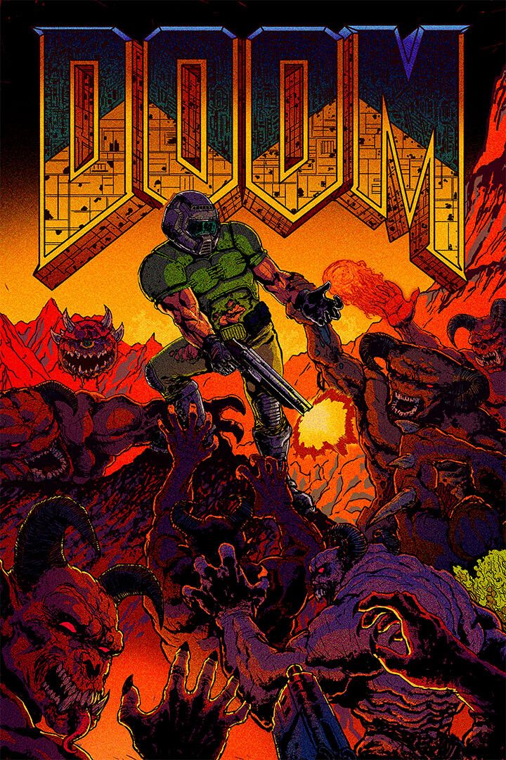 Doom Classic Video Game Adventure Role Playing Jigsaw Puzzle